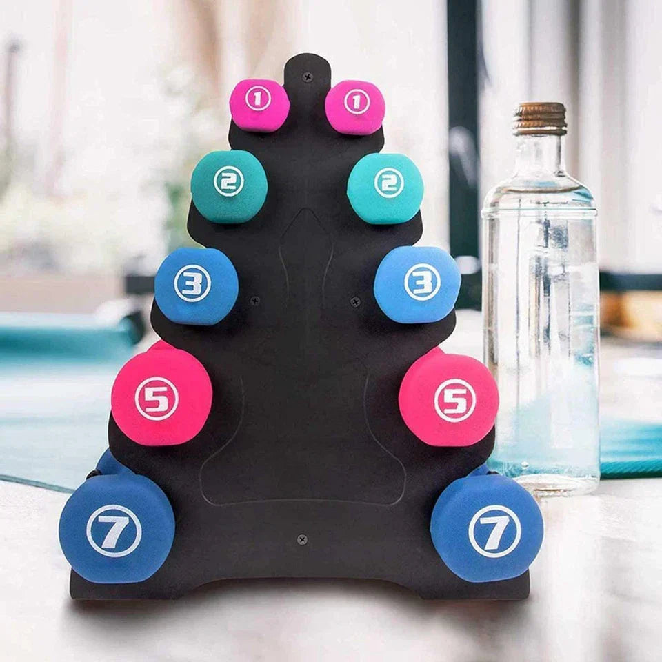 5 Tier Dumbell Weight Rack Sports Equipment Tower Stand Home Gym Organizer